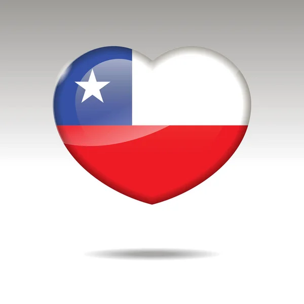 Miłość chile symbol. flaga ikona. — Wektor stockowy