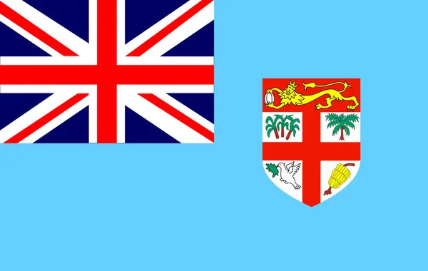 Bandeira oficial nacional fijiana . — Vetor de Stock