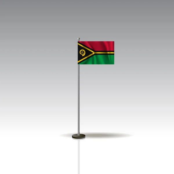 Bandera Ilustración del país de VANUATU. Bandera nacional VANUATU aislada sobre fondo gris. Vector. EPS10 — Archivo Imágenes Vectoriales