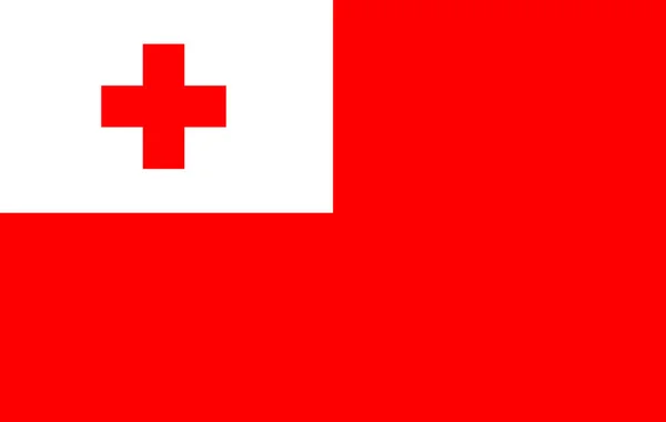 Bandeira de Tonga de vetor, Ilustração da bandeira de Tonga, Imagem da bandeira de Tonga, Imagem da bandeira de Tonga — Vetor de Stock