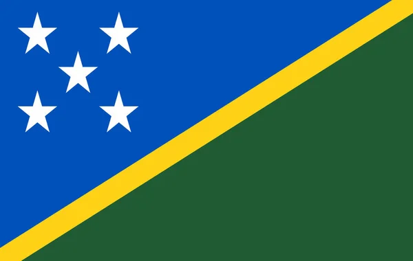 Salomonseilanden vector vlag geïsoleerd. — Stockvector