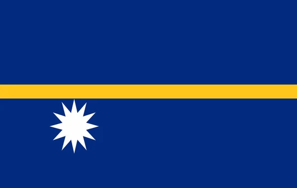 Nationale Vlag Van Nauru Republiek Nauru Vector Illustratie Symbool — Stockvector