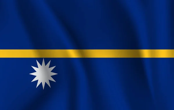 Sfondo Bandiera Nauru Con Trama Tessuto Illustrazione Vettoriale Bandiera Nauru — Vettoriale Stock