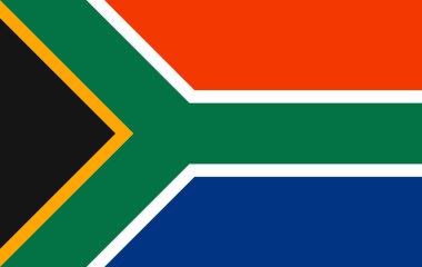 National flag of South Africa. Illustration clipart