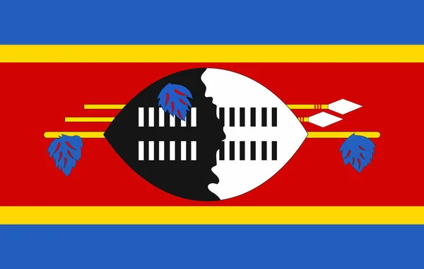 Bandera Nacional Swazilandia Eps — Vector de stock