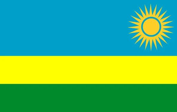 Государственный Флаг Руанды Иллюстрация — стоковое фото