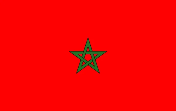 Bendera Nasional Maroko Ilustrasi — Stok Foto