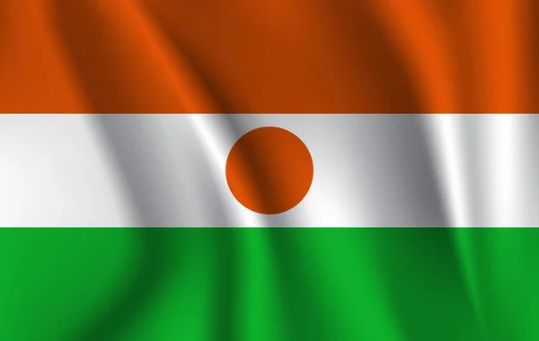 Národní vlajka Nigeru — Stock fotografie