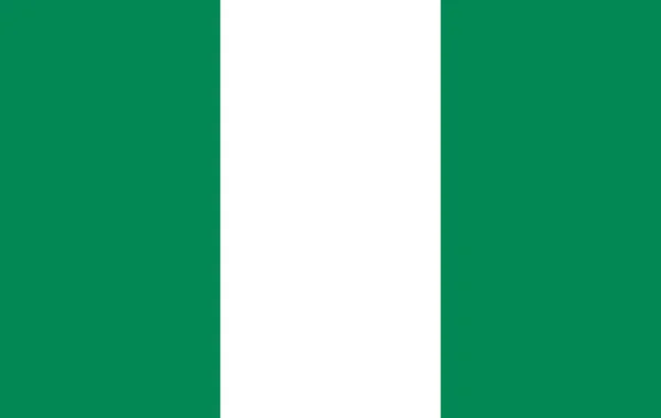 Nigeria flag, Nigeria flag illustration, — Stock Photo, Image