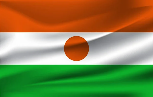 Bandera nacional de Níger — Vector de stock