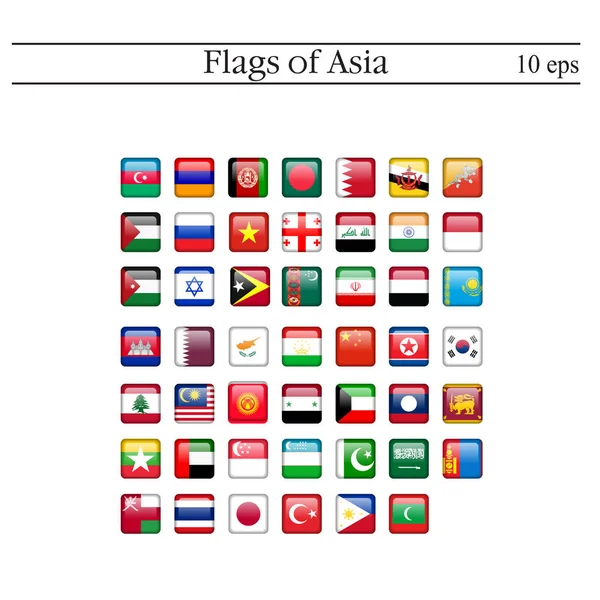 Simple Círculo Banderas Vector Los Países Estilo Plano — Vector de stock