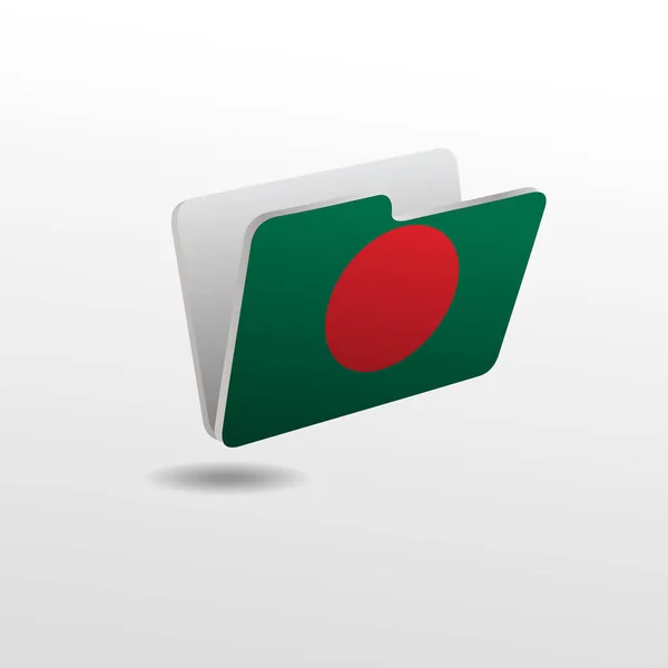 Carpeta con la imagen de la bandera de BANGLADESH — Vector de stock