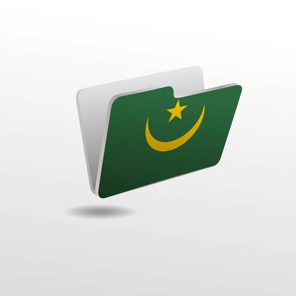 Folder z wizerunkiem flaga Mauretanii — Wektor stockowy
