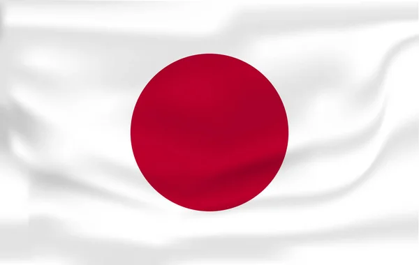 Textura de fondo de bandera nacional japonesa . — Vector de stock