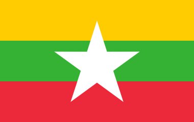 Vektör görüntü, sendika Myanmar bayrağı Cumhuriyeti