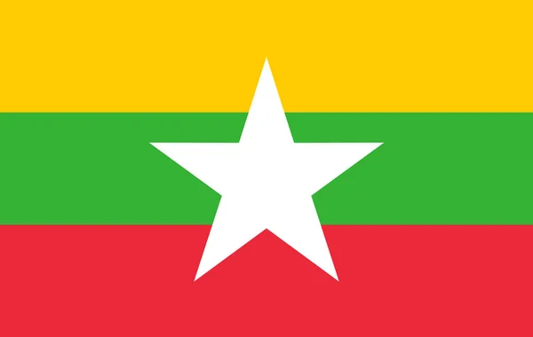 Vektorbild der Republik der Union der myanmarischen Flagge — Stockvektor