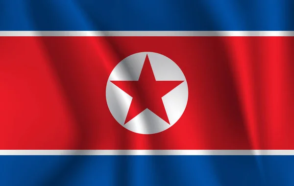 Bandera de Corea del Norte. — Archivo Imágenes Vectoriales