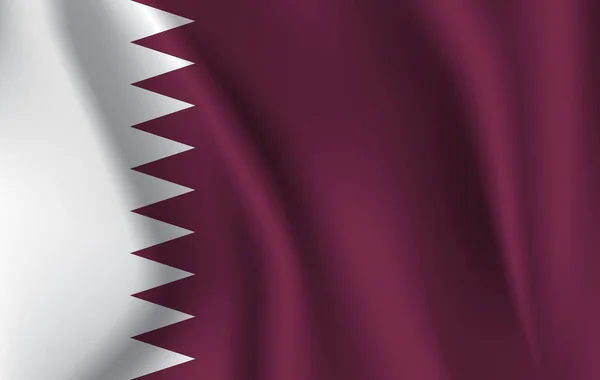 Drapeau Qatar original et simple vecteur isolé — Image vectorielle