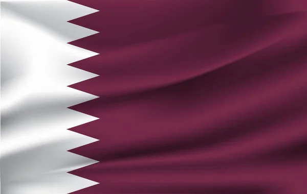 Original y simple Qatar bandera aislado vector — Archivo Imágenes Vectoriales