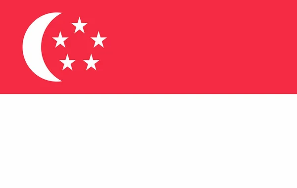 Imagem vetorial da bandeira de Singapura. — Vetor de Stock