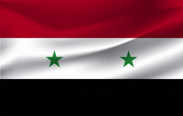 Bayrak Suriye Arap sallayarak Cumhuriyet — Stok Vektör