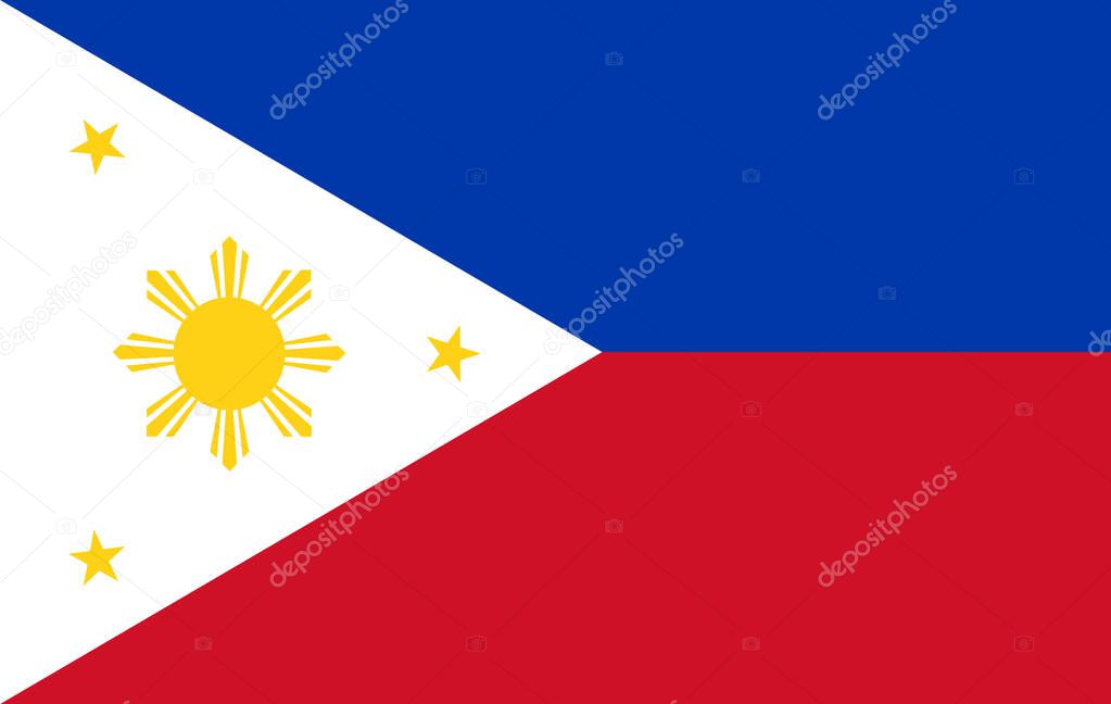 Stock Vector Flag of the Philippines