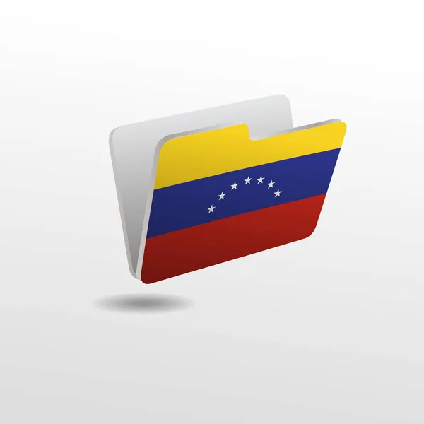 Ordner mit dem Bild der Flagge von Venezuela — Stockvektor