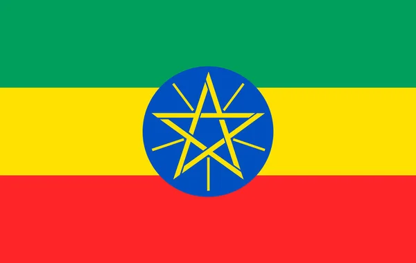 Bendera Republik Demokratik Federal Ethiopia. .. — Stok Foto