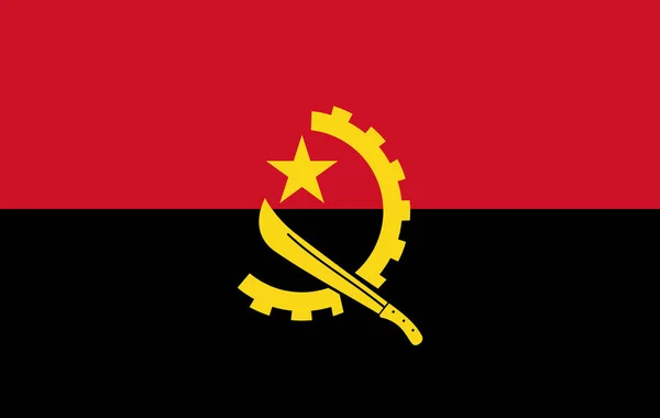 安哥拉标志向量。安哥拉共和国国旗. — 图库矢量图片