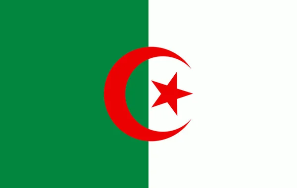 Bendera Aljazair vektor, ilustrasi bendera Aljazair, gambar bendera Aljazair , - Stok Vektor