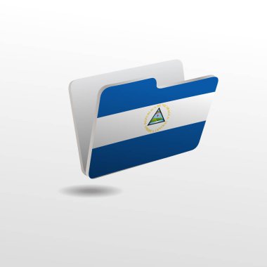 Nikaragua bayrağı görüntü ile klasör