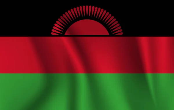 मालावी राष्ट्रीय ध्वज . — स्टॉक फोटो, इमेज