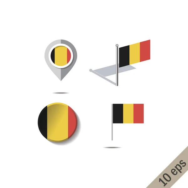 Épingles de carte avec drapeau de BOSNIE — Image vectorielle