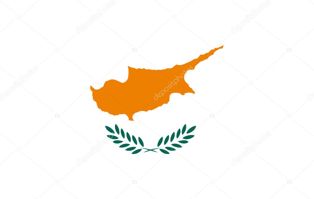 original and simple Cyprus flag isolated vector in official colors and Proportion Correctly