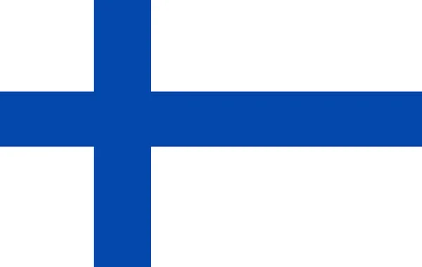 Finland vlag, officiële kleuren en proportie correct. Nationale vlag Finland. Platte vectorillustratie. EPS10. — Stockvector