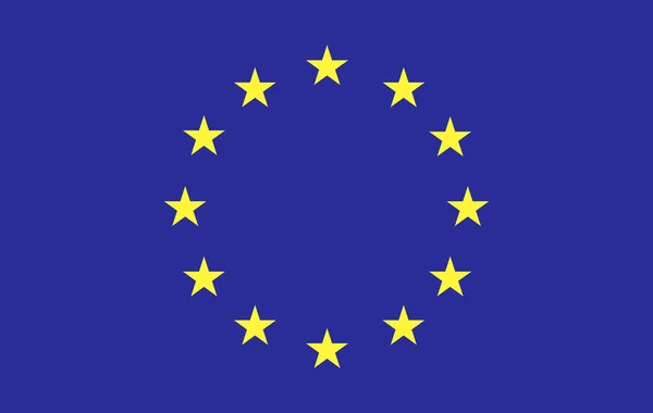 Europeiska unionens flagga, officiella färger och andel korrekt. Vektorillustration. Eps10. — Stock vektor