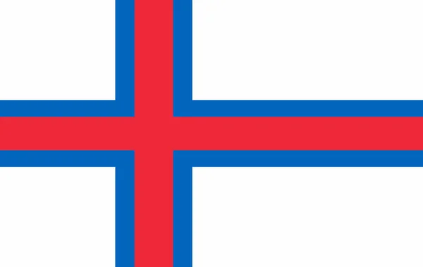 Faroe adalarının bayrağı — Stok Vektör