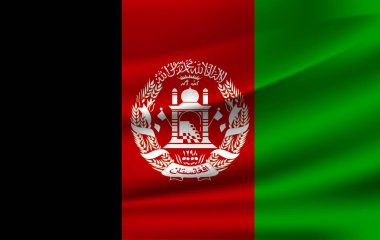 Afganistan dalgalanan bayrak simge vektör.