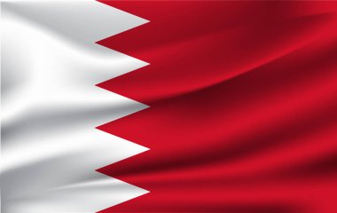 Bahreyn bayrağı vektör çizim. Bahreyn bayrağı. Bahreyn bayrağı. 10 eps