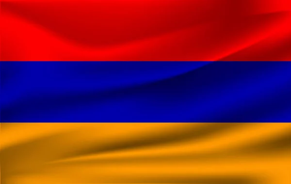 Wapperende vlag van Armenië . — Stockvector