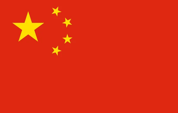 Nationalflagge Chinas. Vektorillustration. eps10. — Stockvektor