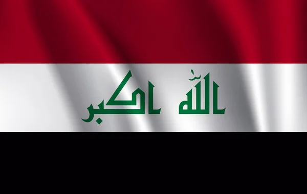 Irak'ın dalgalanan bayrak — Stok Vektör