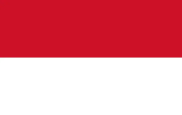 Indonesien, officiellt Republiken Indonesiens flagga. — Stock vektor