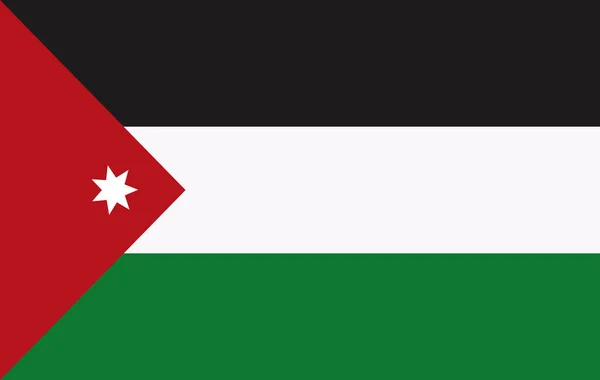 Vektor Jordan flagga, Jordanien flagga illustration, Jordanien flagga bild. — Stock vektor