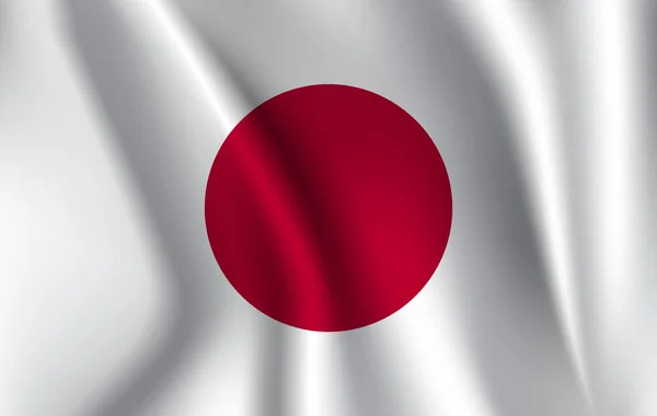 Japonês bandeira nacional fundo textura . — Vetor de Stock