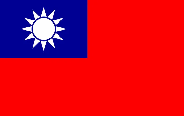Republiek China vlag geïsoleerde vector in de officiële kleuren en deel correct — Stockvector