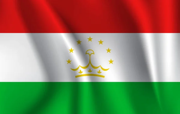 Tadzjikistans flagga, Tadzjikistan flagga illustration. — Stockfoto