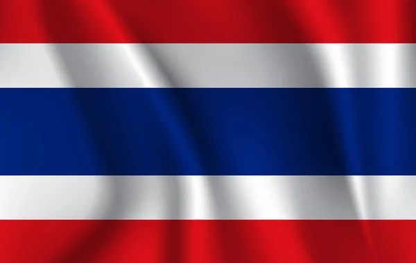 Flagga Konungariket thailand — Stock vektor