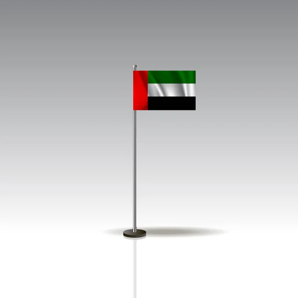 Vlag van de illustratie van het land van Verenigde Arabische Emiraten . — Stockvector