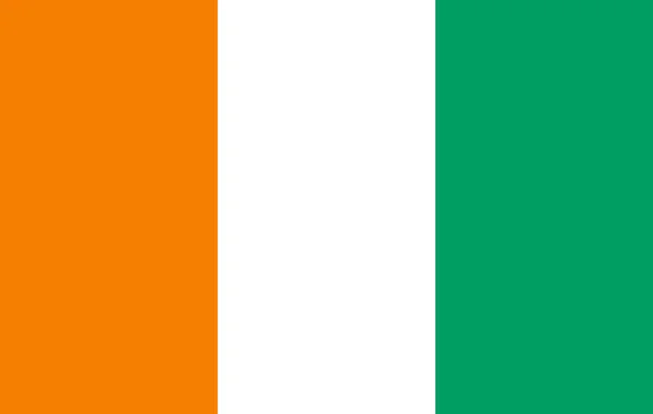 Флаг COTE D IVOIRE . — стоковое фото